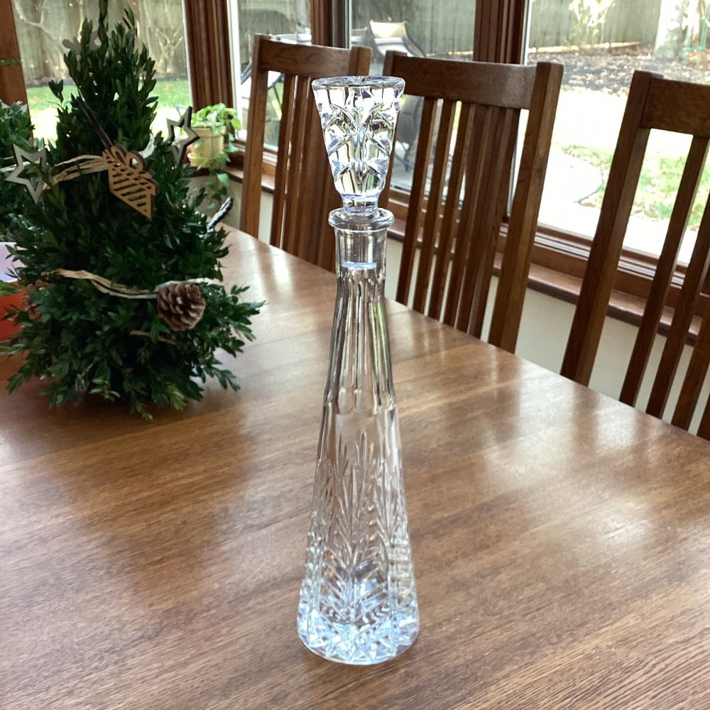 Beautiful Tall Cut Glass Decanter